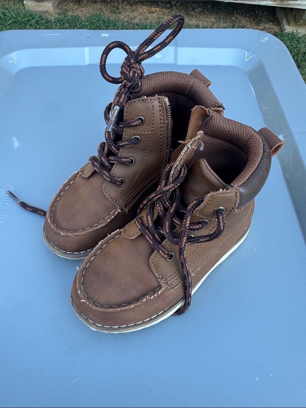 Old Navy Brown Kids Lace-Up Ankle Boots